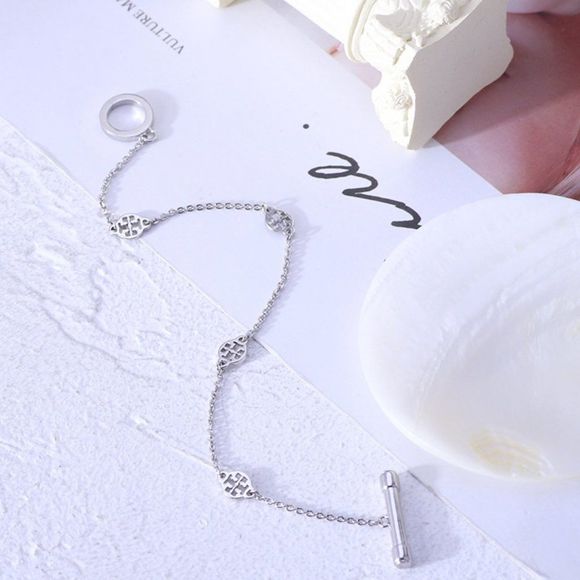 Tory Burch Delicate Toggle Station Chain Bracelet - SILVER - Picture 7 of 9